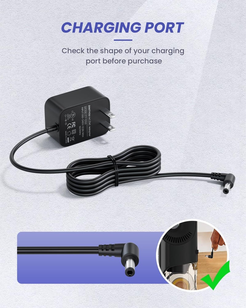 DINTYOU 13.3V Power Adapter Compatible with Shark VM200 VM200C VC200 VM190 VM19026 UM200 UM205 VC205 VMP30 Cordless Hard Floor Vacuum Mop Charger Replacement for Li-ion Battery Models - Image 5
